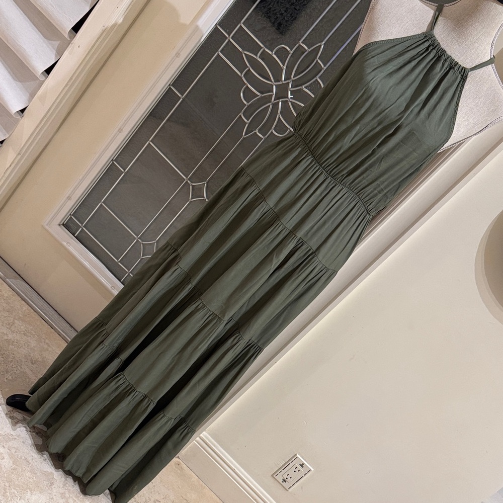 Chic Forest Green Maxi Dress